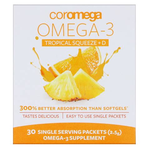 coromega omega 3 tropical squeeze.